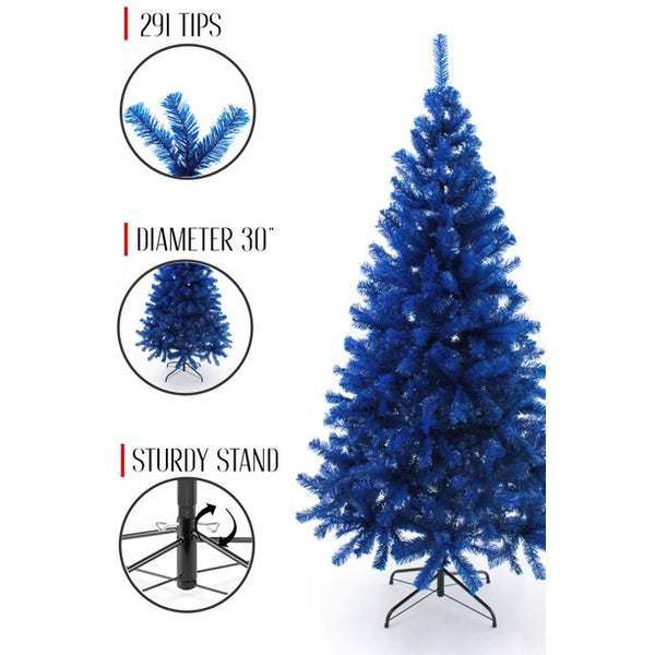 Blue Designer Christmas Tree 4 feet with Metal Stand