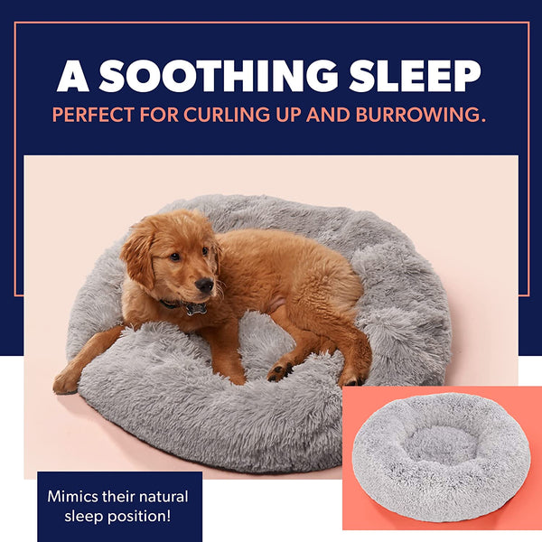 Fluffy Pet Bed Super Comfy for Medium Dog and Large Cat